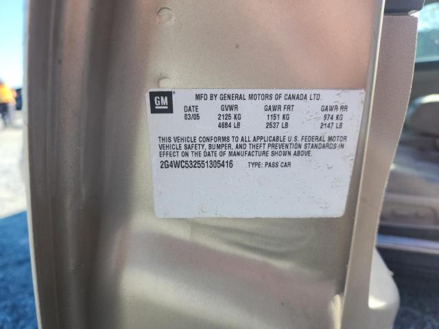 2G4WC532551305416 - 2005 BUICK LACROSSE CX Braun Foto 12