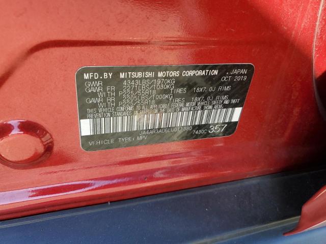 JA4AR3AU6LU011380 - 2020 MITSUBISHI OUTLANDER ES RED photo 14