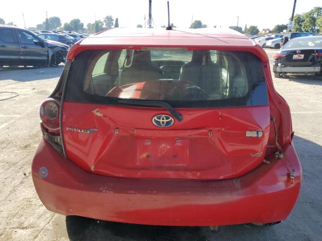 JTDKDTB33C1504286 - 2012 TOYOTA PRIUS C წითელი ფოტო 6