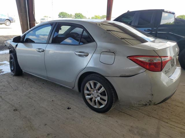 2T1BURHE8EC185834 - 2014 TOYOTA COROLLA L SILVER photo 2