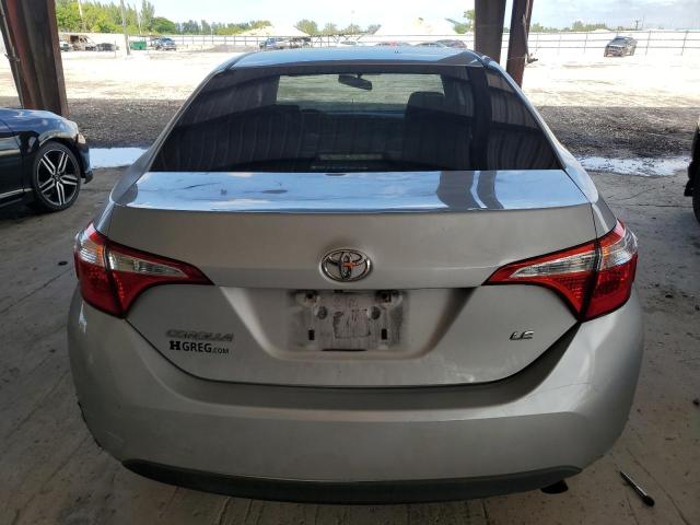 2T1BURHE8EC185834 - 2014 TOYOTA COROLLA L SILVER photo 6