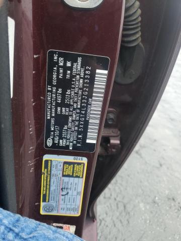 5XXGT4L33JG213382 - 2018 KIA OPTIMA LX Бордовый фото 13