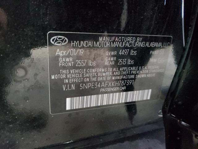 5NPE34AFXKH787391 - 2019 HYUNDAI SONATA LIMITED 黑色 照片 13