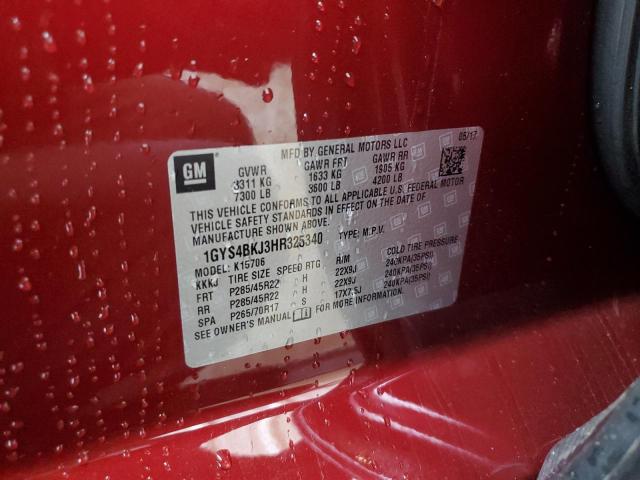 1GYS4BKJ3HR325340 - 2017 CADILLAC ESCALADE LUXURY برغندي صورة 13