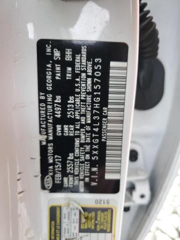 5XXGT4L37HG157053 - 2017 KIA OPTIMA LX WHITE photo 12