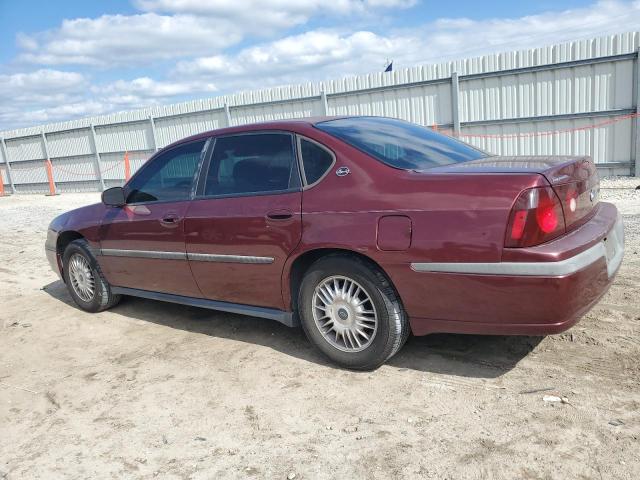 2G1WF55K319324219 - 2001 CHEVROLET IMPALA Tünd qırmızı foto 2