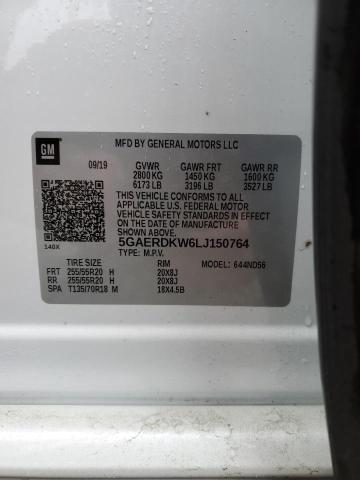 5GAERDKW6LJ150764 - 2020 BUICK ENCLAVE AVENIR Սպիտակ լուսանկար 13