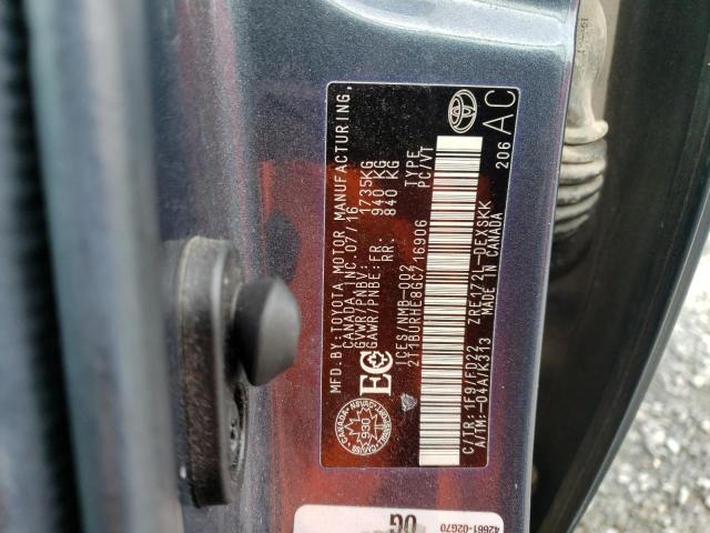 2T1BURHE8GC716906 - 2016 TOYOTA COROLLA L 蓝色 照片 13