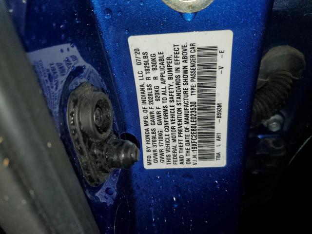 19XFC2E80LE023530 - 2020 HONDA CIVIC SPORT Mavi foto 12