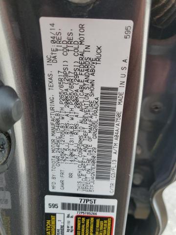 5TFJU4GN7EX060129 - 2014 TOYOTA TACOMA DOUBLE CAB PRERUNNER GRAY photo 13