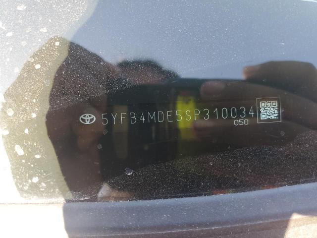 5YFB4MDE5SP310034 - 2025 TOYOTA COROLLA LE ვერცხლისფერი ფოტო 13