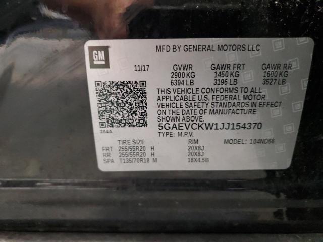 5GAEVCKW1JJ154370 - 2018 BUICK ENCLAVE AVENIR 黑色 照片 13