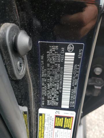 4T1B11HK2KU852018 - 2019 TOYOTA CAMRY L შავი ფოტო 12