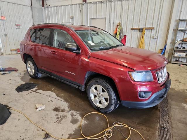 1C4NJCBA3ED812354 - 2014 JEEP COMPASS SPORT BURGUNDY photo 4