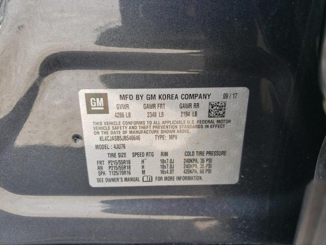 KL4CJASB5JB546646 - 2018 BUICK ENCORE PREFERRED Schwarz Foto 13