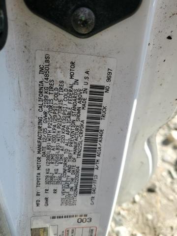 5TETX22N46Z200904 - 2006 TOYOTA TACOMA ACCESS CAB Biały zdjęcie 12