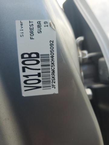 JF2SKAWC5KH405092 - 2019 SUBARU FORESTER TOURING SILVER photo 14