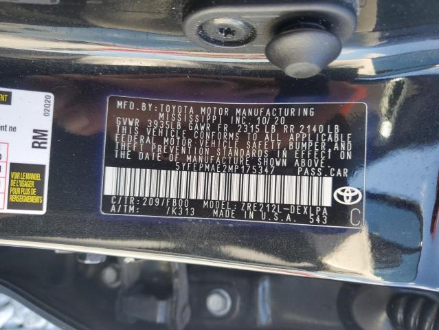 5YFEPMAE2MP175347 - 2021 TOYOTA COROLLA LE Qara foto 13