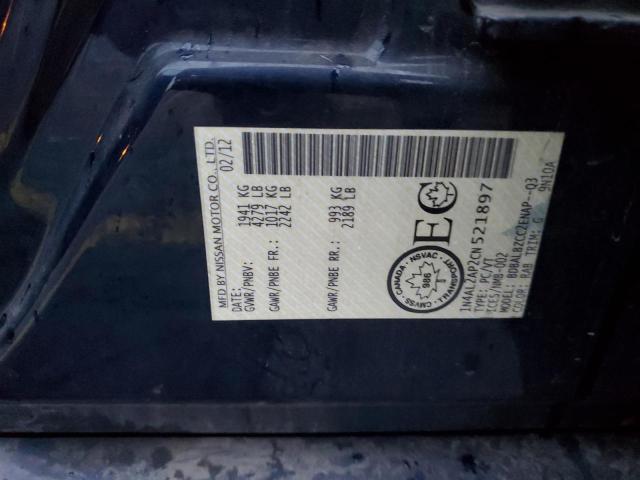 1N4AL2AP2CN521897 - 2012 NISSAN ALTIMA BASE ლურჯი ფოტო 13