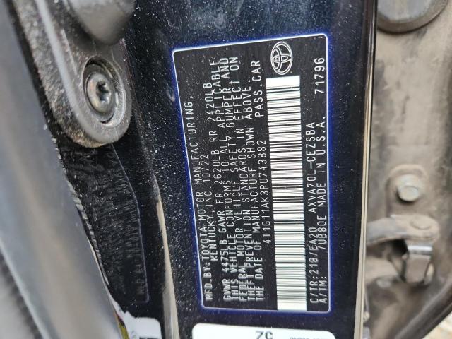 4T1G11AK3PU743882 - 2023 TOYOTA CAMRY SE NIGHT SHADE BLACK photo 13