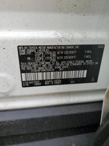 2T3G1RFV6NC268428 - 2022 TOYOTA RAV4 LE 白色 照片 13