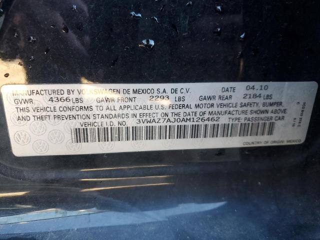 3VWAZ7AJ0AM126462 - 2010 VOLKSWAGEN JETTA LIMITED أسود صورة 13