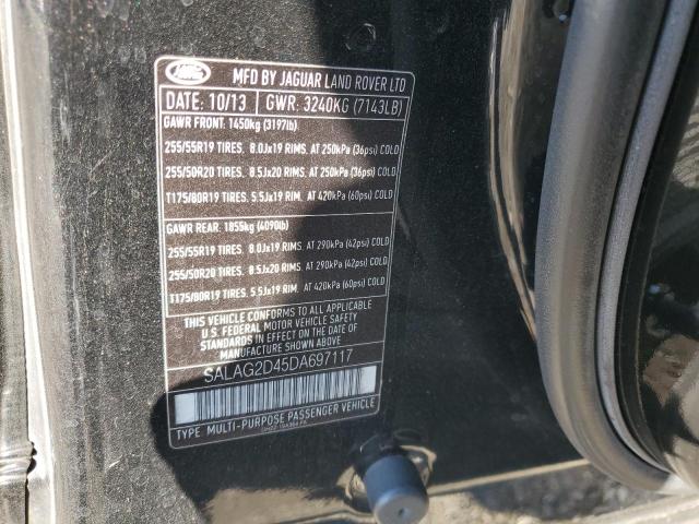 SALAG2D45DA697117 - 2013 LAND ROVER LR4 HSE أسود صورة 13