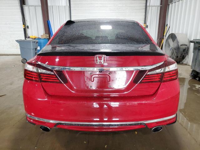 1HGCR2F50HA299305 - 2017 HONDA ACCORD SPORT RED photo 6