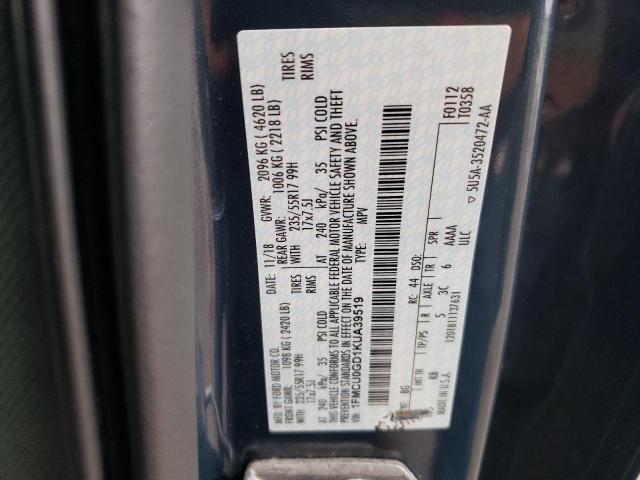 1FMCU0GD1KUA39519 - 2019 FORD ESCAPE SE BLUE photo 13