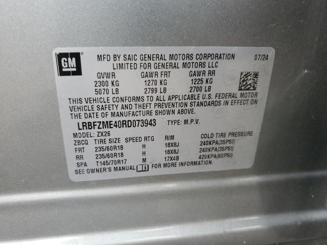 LRBFZME40RD073943 - 2024 BUICK ENVISION PREFERRED GRAY photo 14