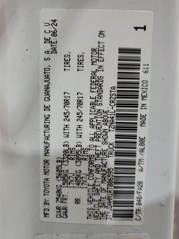 3TYJDAHN1RT006595 - 2024 TOYOTA TACOMA XTRACAB 白色 照片 13