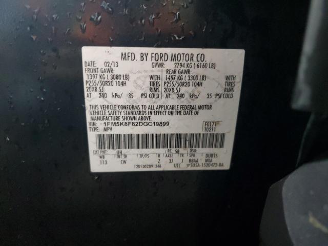 1FM5K8F82DGC19899 - 2013 FORD EXPLORER LIMITED BLACK photo 13