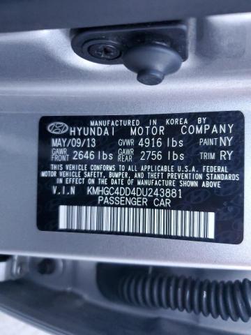 KMHGC4DD4DU243881 - 2013 HYUNDAI GENESIS 3.8L ვერცხლისფერი ფოტო 12