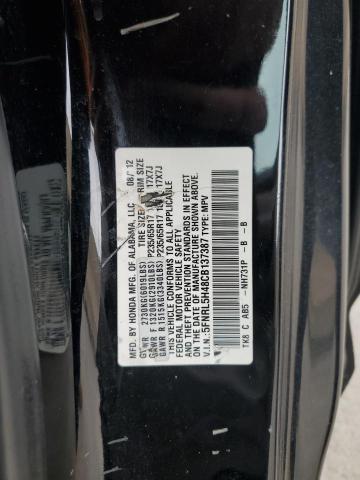 5FNRL5H48CB137387 - 2012 HONDA ODYSSEY EX BLACK photo 13