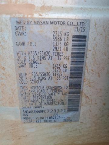 5N1AR2MM9FC723321 - 2015 NISSAN PATHFINDER S Gümüş foto 13