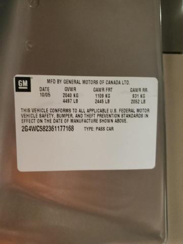 2G4WC582361177168 - 2006 BUICK LACROSSE CX TAN photo 12