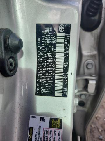 5YFEPRAE2LP134261 - 2020 TOYOTA COROLLA LE SILVER photo 12