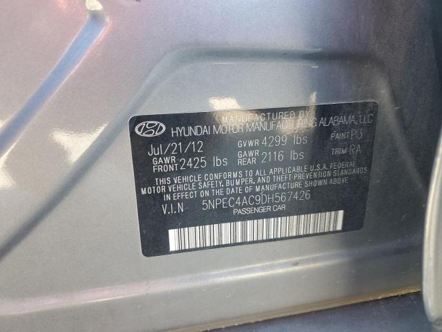 5NPEC4AC9DH567426 - 2013 HYUNDAI SONATA SE 灰色 照片 13