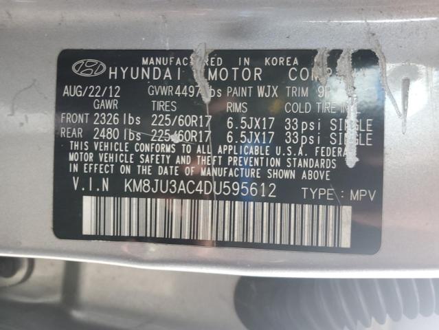 KM8JU3AC4DU595612 - 2013 HYUNDAI TUCSON GLS Silber Foto 13