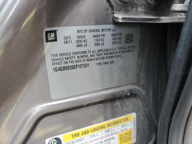 1G4GD5E39CF157591 - 2012 BUICK LACROSSE PREMIUM TAN photo 12