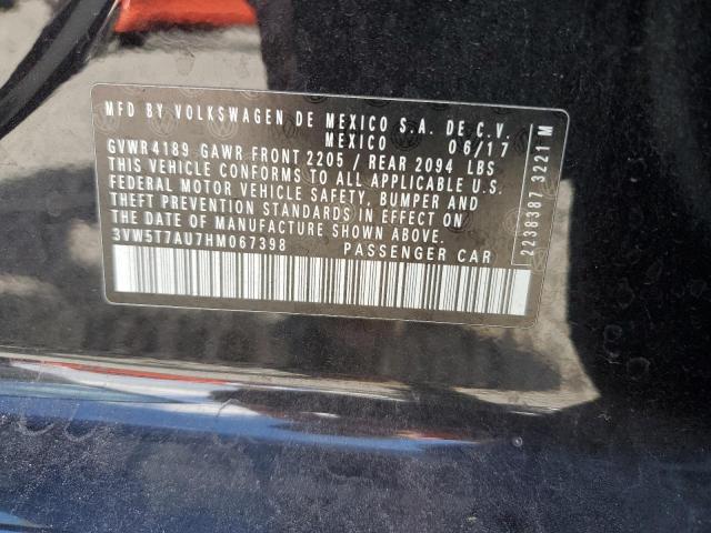 3VW5T7AU7HM067398 - 2017 VOLKSWAGEN GTI S BLACK photo 12
