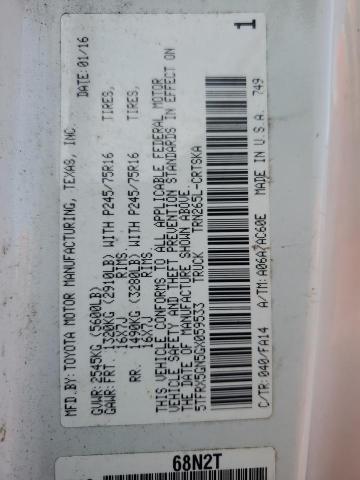 5TFRX5GN5GX059533 - 2016 TOYOTA TACOMA ACCESS CAB 白色 照片 12