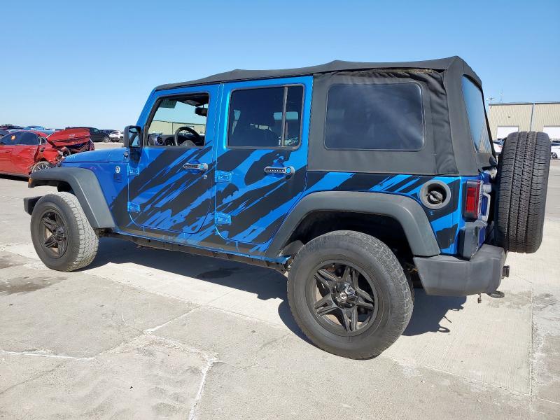1C4BJWDG8FL570576 - 2015 JEEP WRANGLER U SPORT BLUE photo 2