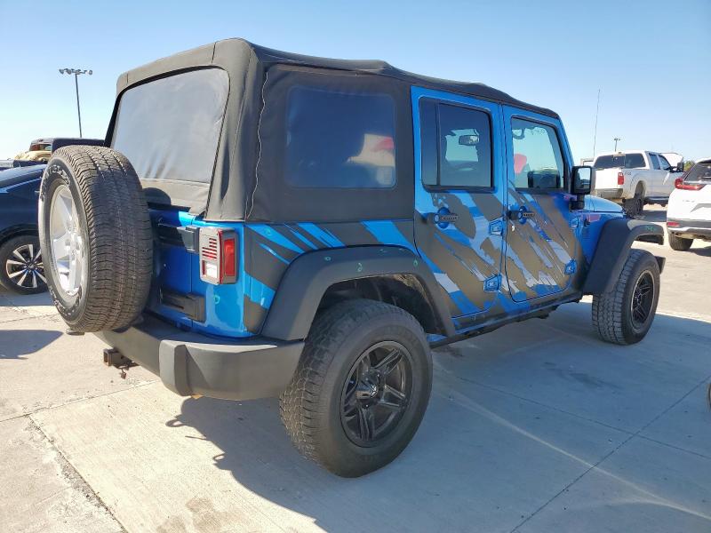 1C4BJWDG8FL570576 - 2015 JEEP WRANGLER U SPORT BLUE photo 3