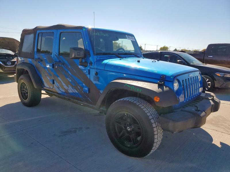 1C4BJWDG8FL570576 - 2015 JEEP WRANGLER U SPORT BLUE photo 4