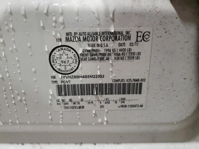 1YVHZ8BH4B5M22332 - 2011 MAZDA 6 I WHITE photo 13