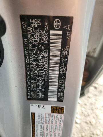 JTDKB20U883337804 - 2008 TOYOTA PRIUS Gümüş foto 12