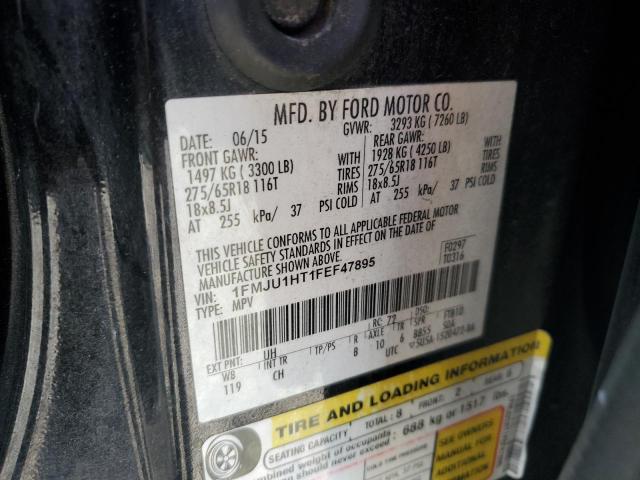 1FMJU1HT1FEF47895 - 2015 FORD EXPEDITION XLT Қара фото 13