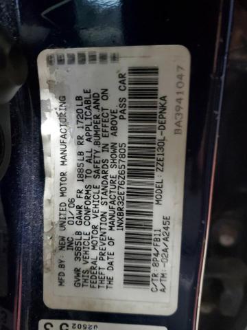 1NXBR32E76Z657805 - 2006 TOYOTA COROLLA CE 蓝色 照片 13