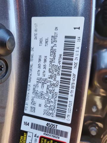 5TFCZ5AN1HX074265 - 2017 TOYOTA TACOMA DOUBLE CAB შავი ფოტო 12